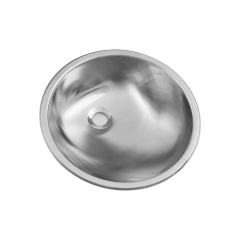 Bacha Pileta Simple Vanitory Ø34 x 14 Acero Inoxidable 304 Johnson BALY 340L