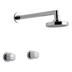 Grifería de Ducha S/transferencia p/embutir Modelo nuevo Flor 10 cm. Allegro FV 109/15CR Cromo