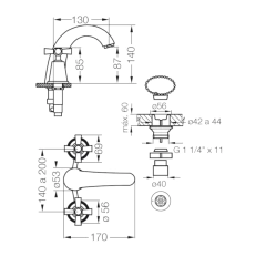 Grifería de Lavatorio Mesada Chess FV 207/84CR Cromo - comprar online