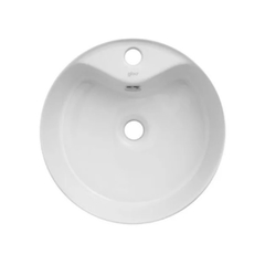 Bacha de Apoyo Mesada Redonda ø42 x 10 cm 1 Agujero Blanco Loza Gloa BAL01 - comprar online