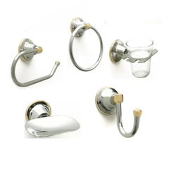 Set Kit Accesorios Metálicos Para Baño Juego 6 Piezas Delta Greta