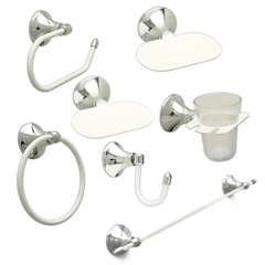 Set Kit Accesorios Metálicos Para Baño Juego 8 Piezas Delta Limay