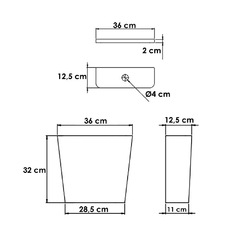 Depósito de Colgar Simple Descarga 7 lts. Blanco Loza Pringles San Luis Onix - comprar online