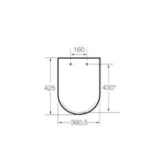 Asiento y tapa p/inodoro Original Urea S/amortiguación Roca Dama Senso - comprar online