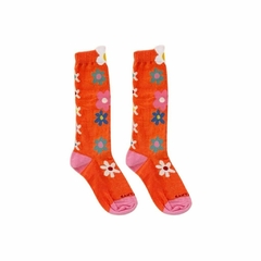 MEIA 3/4 ENCANTO LARANJA - Ateliê Mari Flor