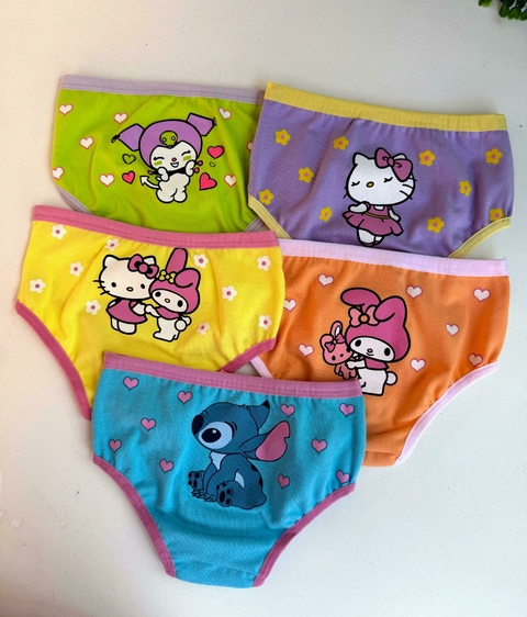 KIT CALCINHAS C/5 PEÇAS HELLO KITTY