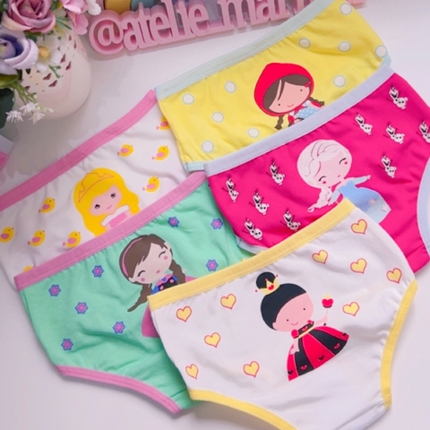 KIT CALCINHAS C/5 PEÇAS PRINCESAS 2 - comprar online