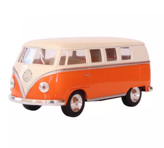 Vw Kombi Nacional Metal 1962 Kinsmart 1:32 Laranja e Bege