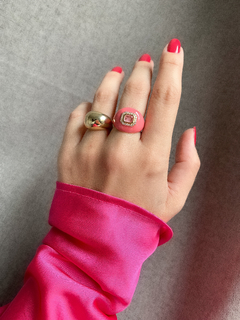 Anel Esmaltado Robusto Rosa