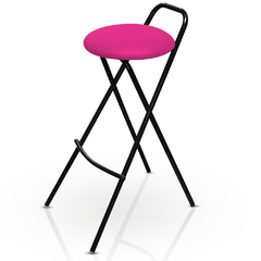 banqueta plegable alta color fucsia