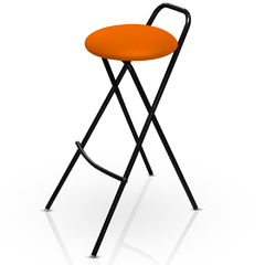 banqueta plegable alta color naranja