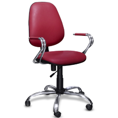 Silla de escritorio ergonómica color bordo