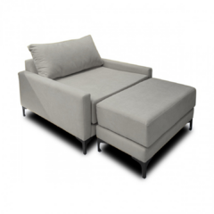 Sillón Herita - Individual + Banqueta - Touch Onyx Gris Grupo 2