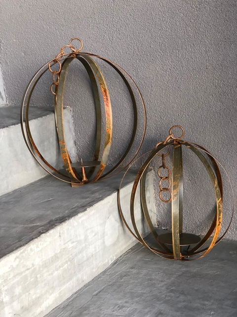 Fanal - Esfera colgante - Chapa Óxido - Varios Tamaños