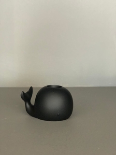 Portacepillo de resina - Ballena Negra