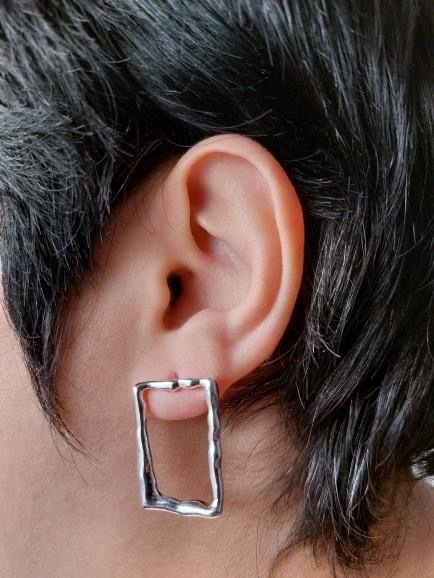 Brincos Cadre Organique em prata 925