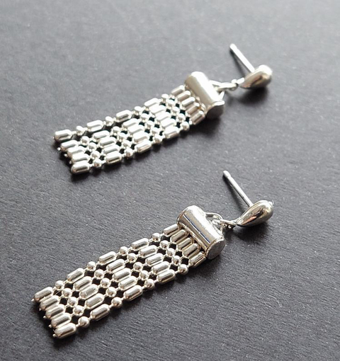 Brincos FRANGE em prata de lei 925.