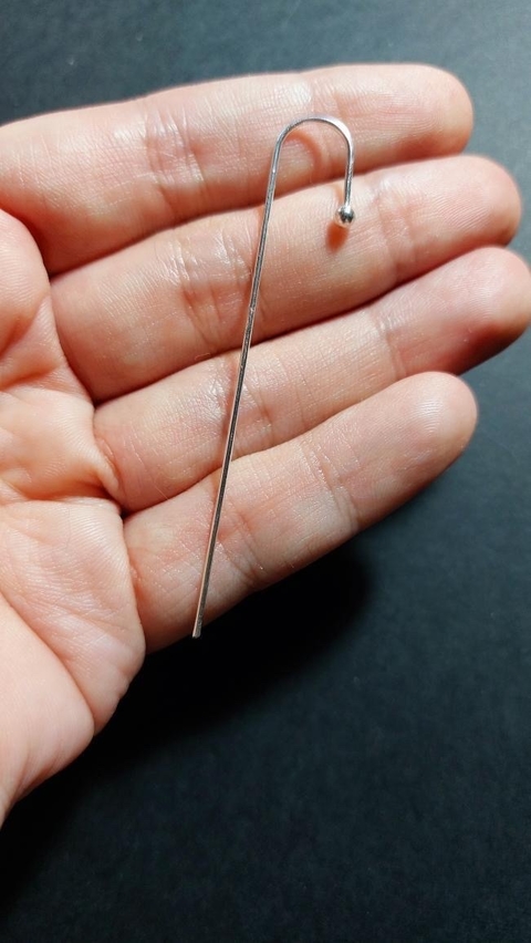 Ear cuff transversal em prata de lei 925