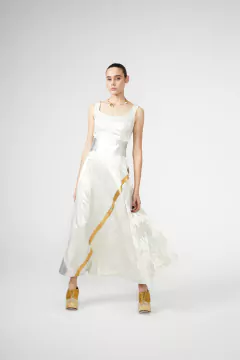 Vestido Brocato y Geometrías - HahnMade