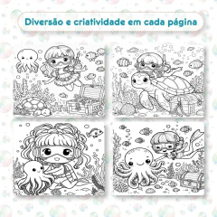 Livro de Colorir Fundo do Mar Rosa - comprar online