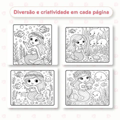 Livro de Colorir Sereia - comprar online