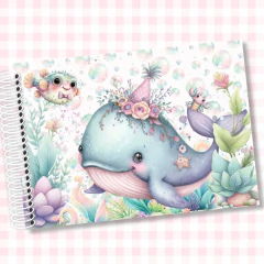 Livro de Colorir Fundo do Mar Rosa