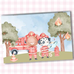 Mini Livro de Colorir Bombeiros