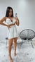 Conjunto Anabela cropped com saia - Branco