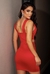 Vestido tubinho vermelho com strass decotado na internet