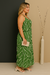 Conjunto Feminino Heloisa Plus Size - Regata e Saia Longa Verde com Estampa Folhagem - comprar online
