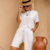Conjunto Feminino Plus Size Blusa Com Bermuda Malha Luxo GG