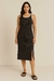 Vestido Tubinho Canelado com Fenda – Elegante e Confortável