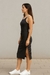 Vestido Tubinho Canelado com Fenda – Elegante e Confortável - Eloanna Boutique
