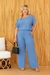 Conjunto Feminino Plus size Vívian Prespontado – Blusa Ombro a Ombro e Calça Pantalona Elegante - Eloanna Boutique