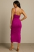 Vestido Midi Ana Ruga Fúcsia – Tamanho Único (Veste 36 ao 42) - Eloanna Boutique