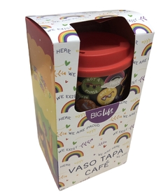 Vaso Café C/ Tapa 20oz Deco C/ Caja LGBT