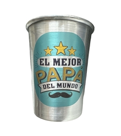Vaso Aluminio Múnich El Mejor Papá Del Mundo (Fondo Celeste)