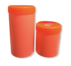 Tarros Redondos Texturados Naranja