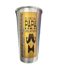 Fernetometro 1 Litro El Mejor Papá Del Mundo (Fondo Amarillo)