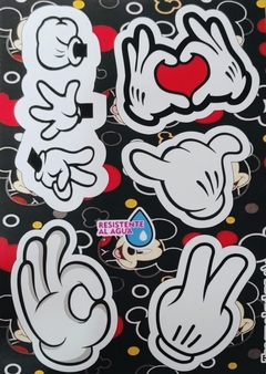 Stickers Autoadhesivos Guantes De Mickey