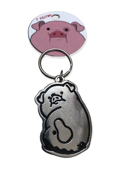 Llavero Niquelado Chancho Pato