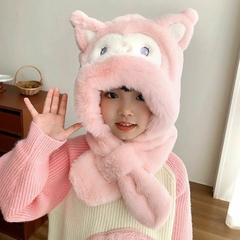 Gorro C/ Bufanda Kuromi Rosa