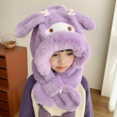 Gorro C/ Bufanda Kuromi Violeta