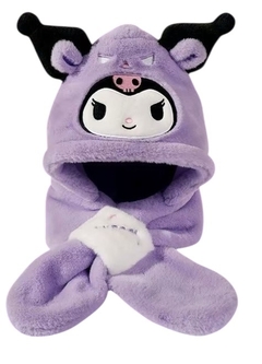 Gorro - Guantes - Bufanda Kuromi Violeta