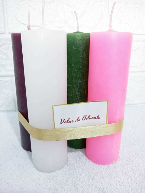 Kit velas do advento com 4 Velas