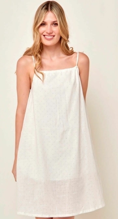 VESTIDO LINO CON STRAS IMPORTADO - comprar online