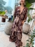 Vestido estampado arabesco Mocca mousse - BRASIL - comprar online