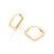 brinco rommanel folheado a ouro formato losango - 526707 - comprar online