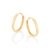 brinco rommanel folheado a ouro argola oval - 526706
