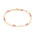 pulseira rommanel folheado a ouro retangulares trabalhadas com cristais - 551617 - comprar online